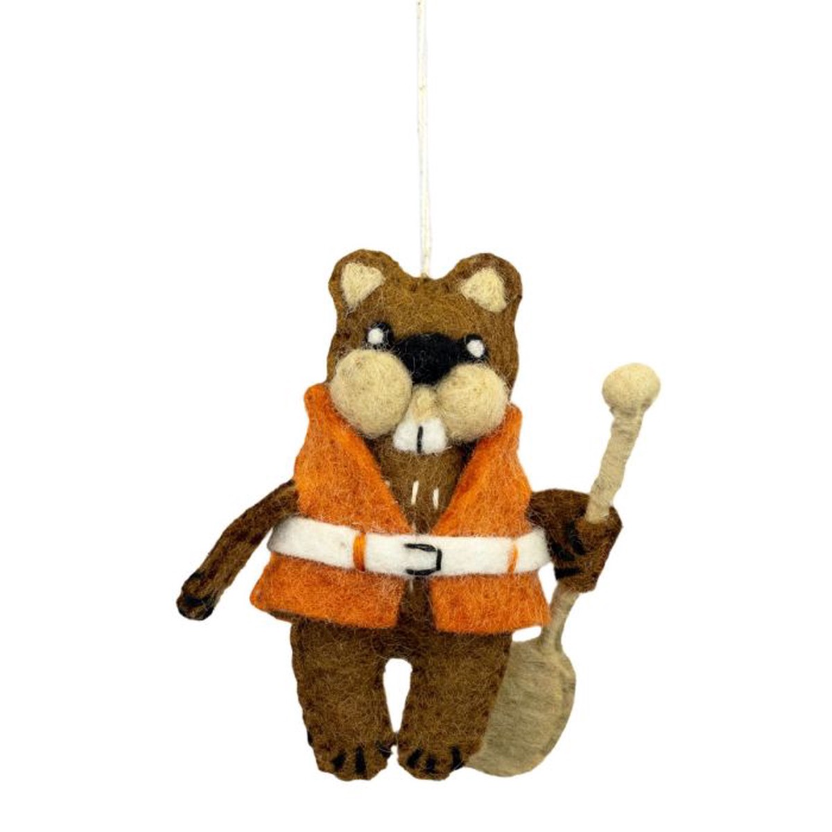Handmade Wool Ornament: Camp Beaver