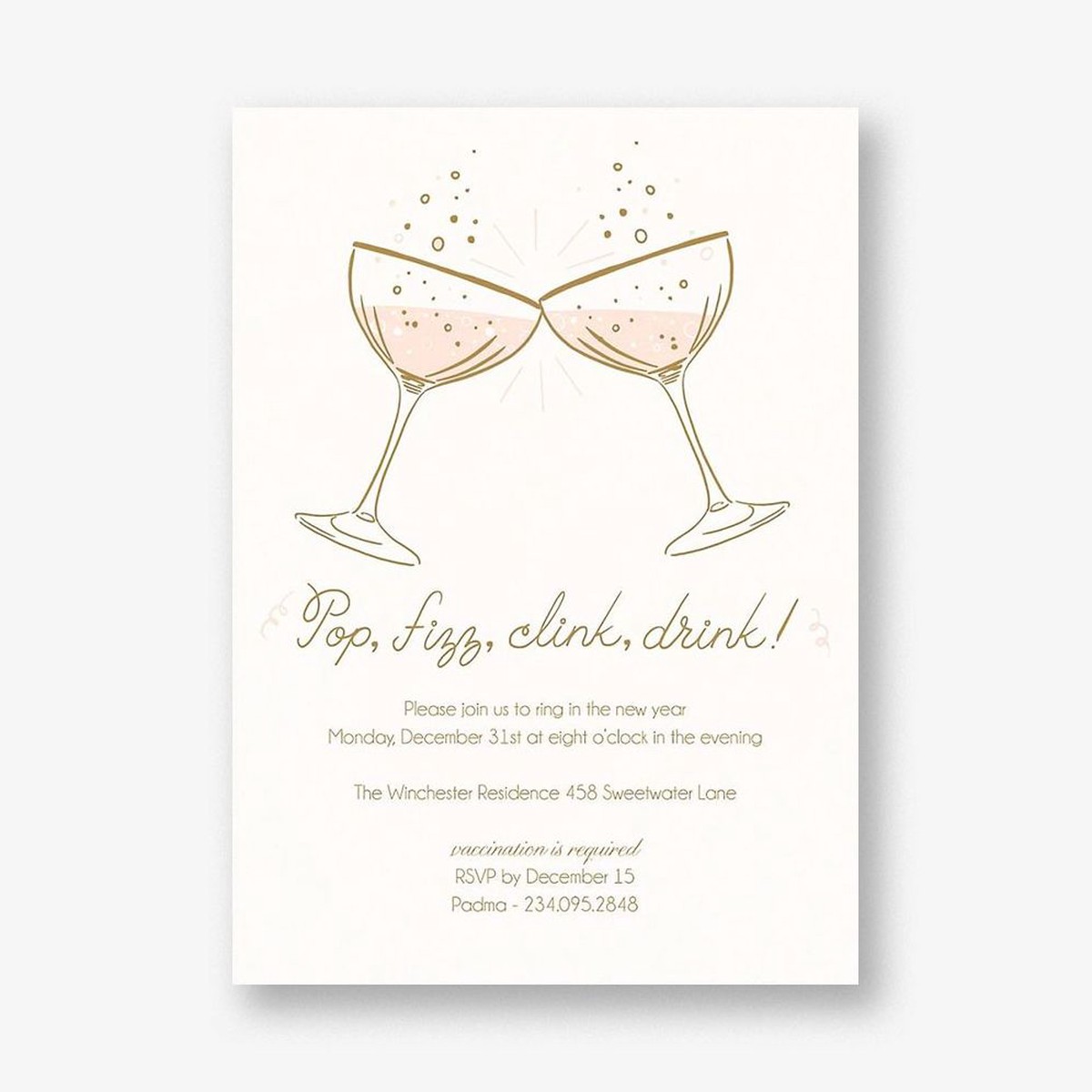 Pop Fizz Clink Drink Party Invitation