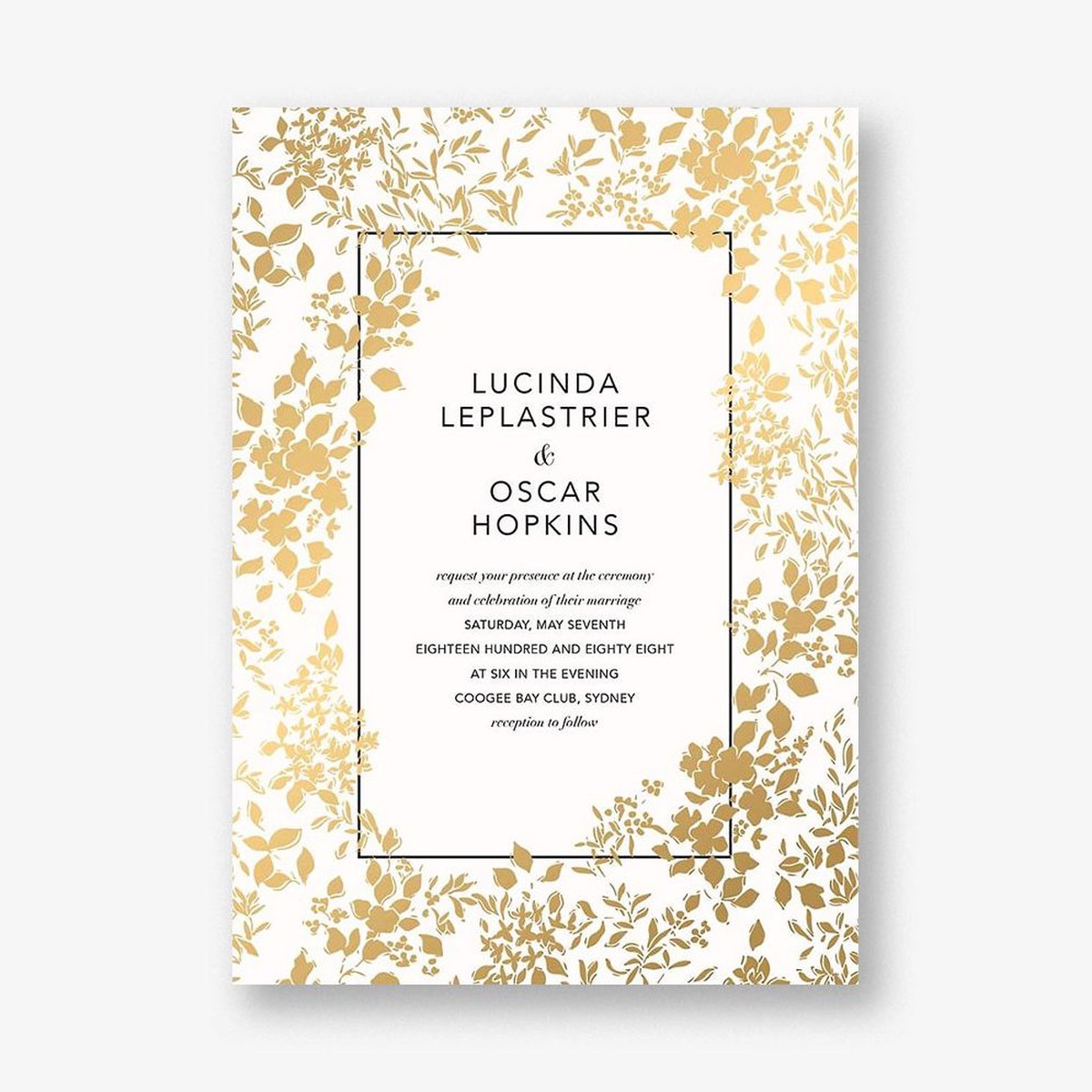 Richmond Park Foil Wedding Invitation