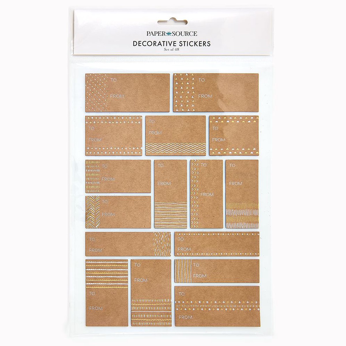 Simple Patterns on Kraft Gift Labels