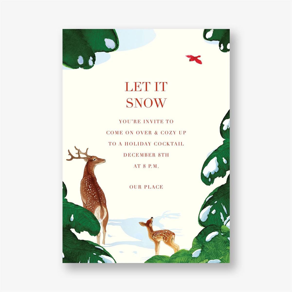 Winter Friends Holiday Party Invitation