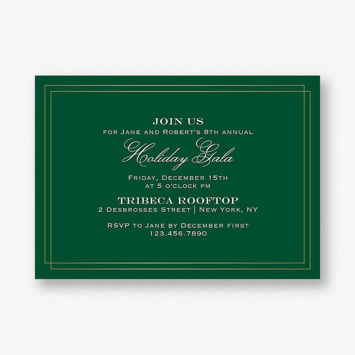 Duo Border Holiday Party Invitation