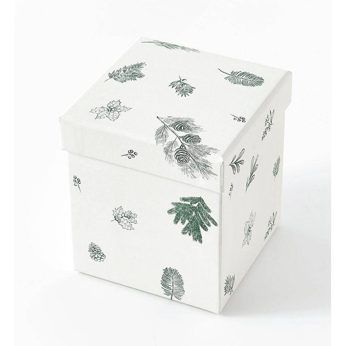 SQUARE Delicate Greenery Gift Box 4.5×4.5×5