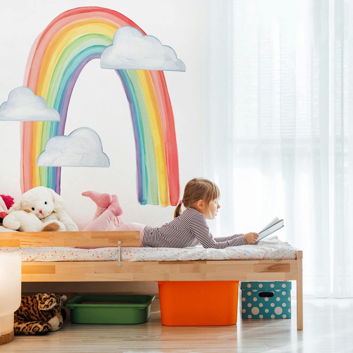 Watercolor Rainbow  Large  Peel-and-Stick Wall Decals