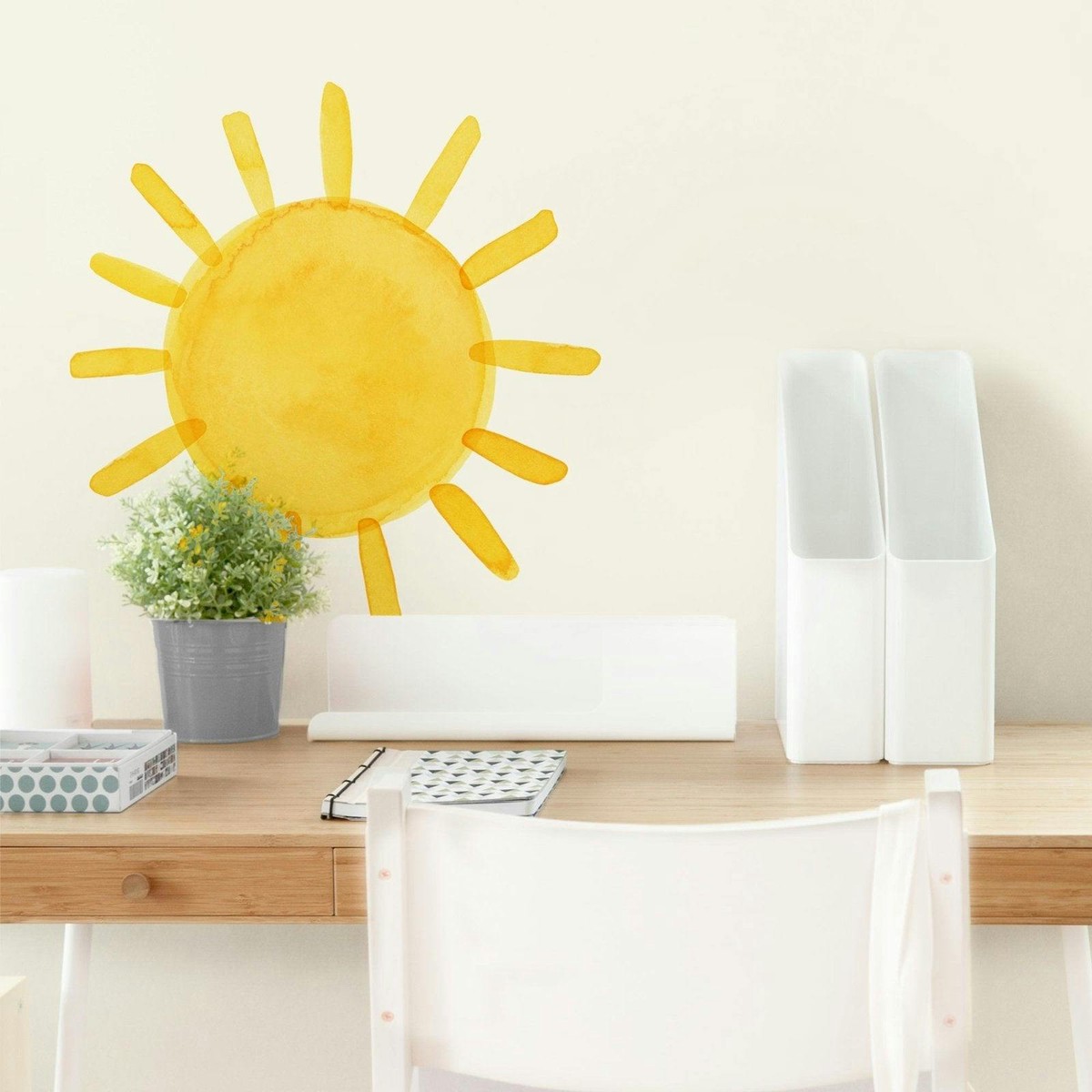 Watercolor Sun  Medium  Peel-and-Stick Wall Decals