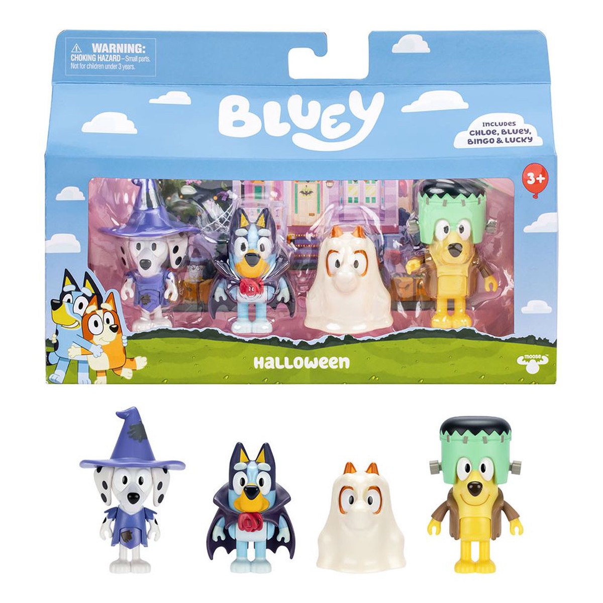 BLUEY S11 FIGURE 4PK COSTUME PARTY
