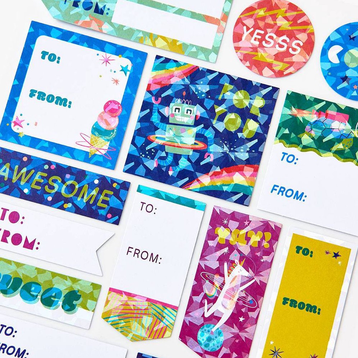 Bright Critter Gift Labels