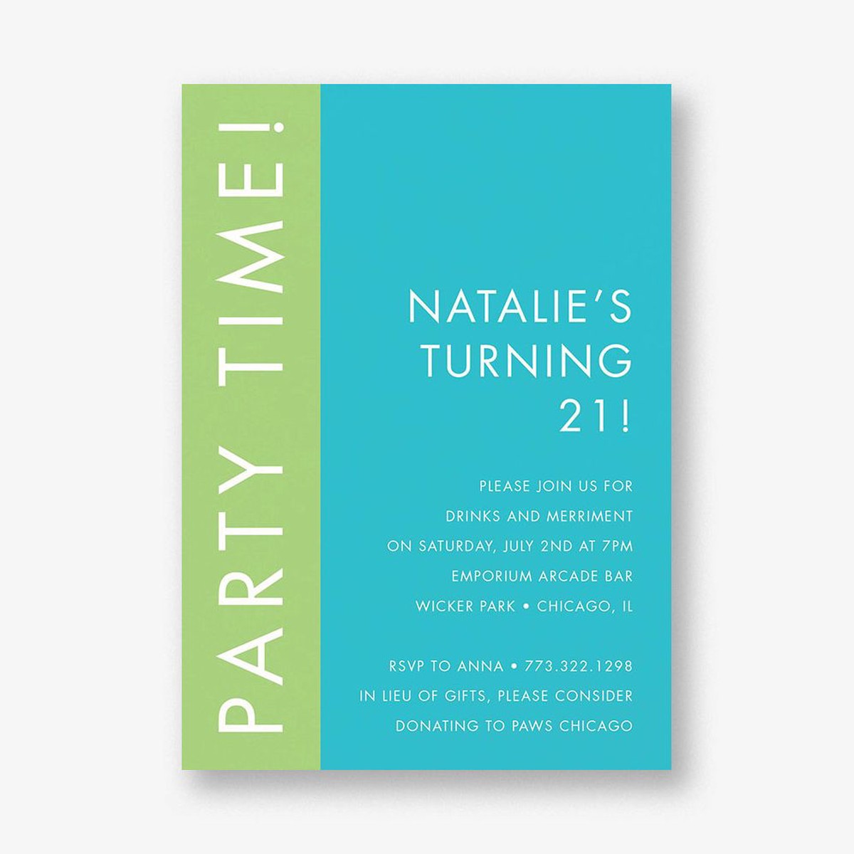 Colorful Colorblock Party Invitation