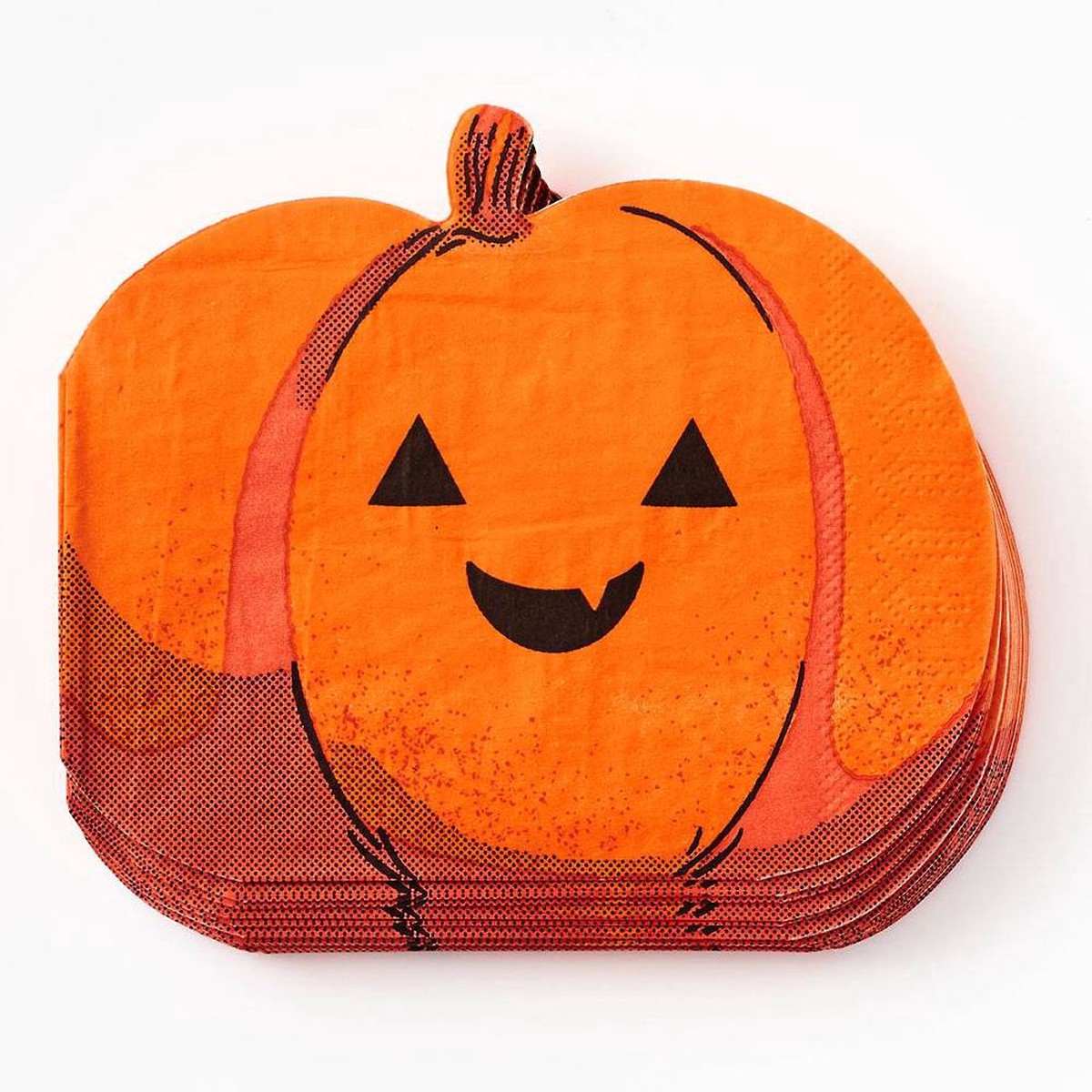 Die Cut Pumpkin Halloween Napkins