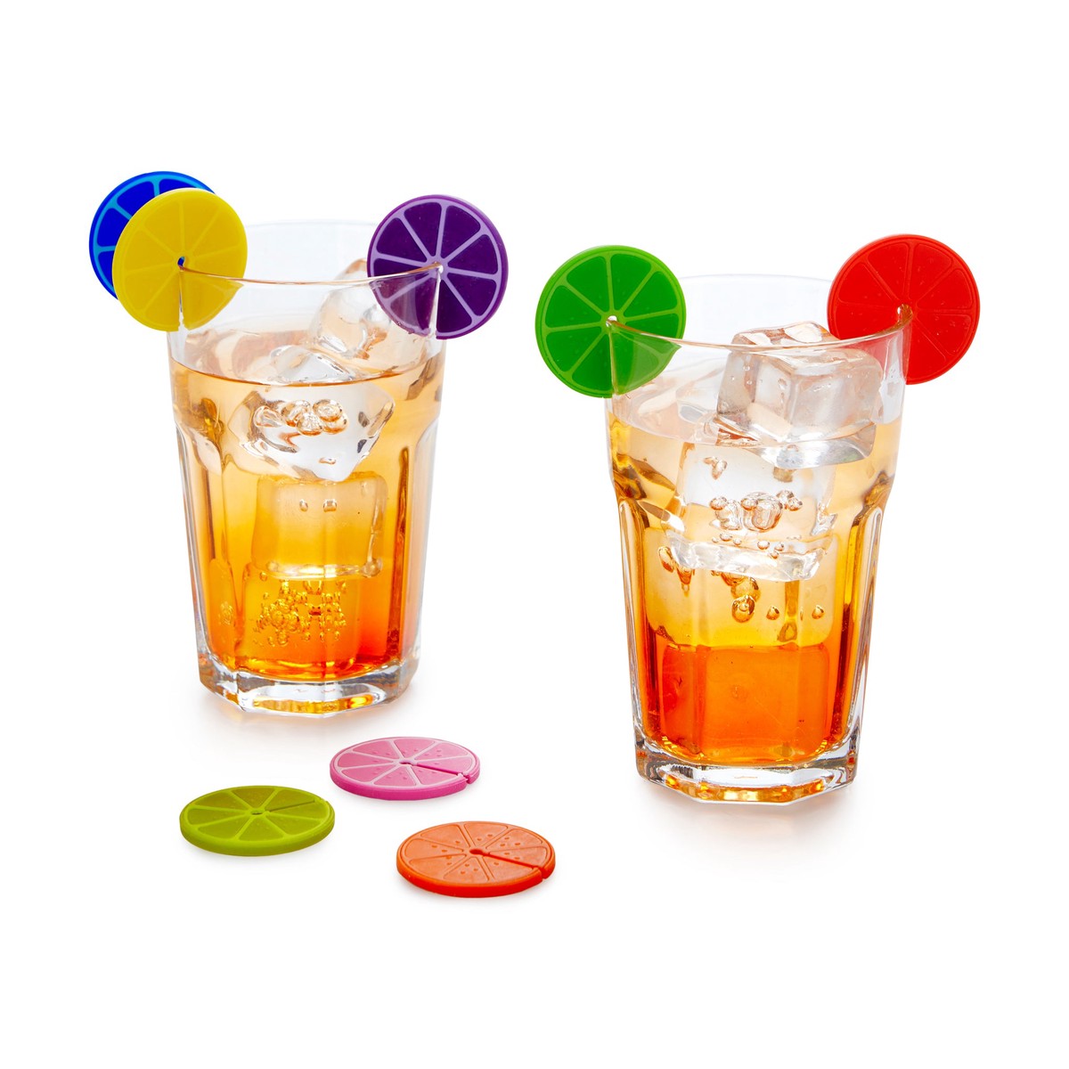 Fruit Party Glass Markers – Set of 8