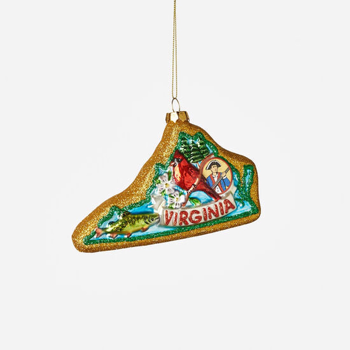 Glass Ornament: Virginia