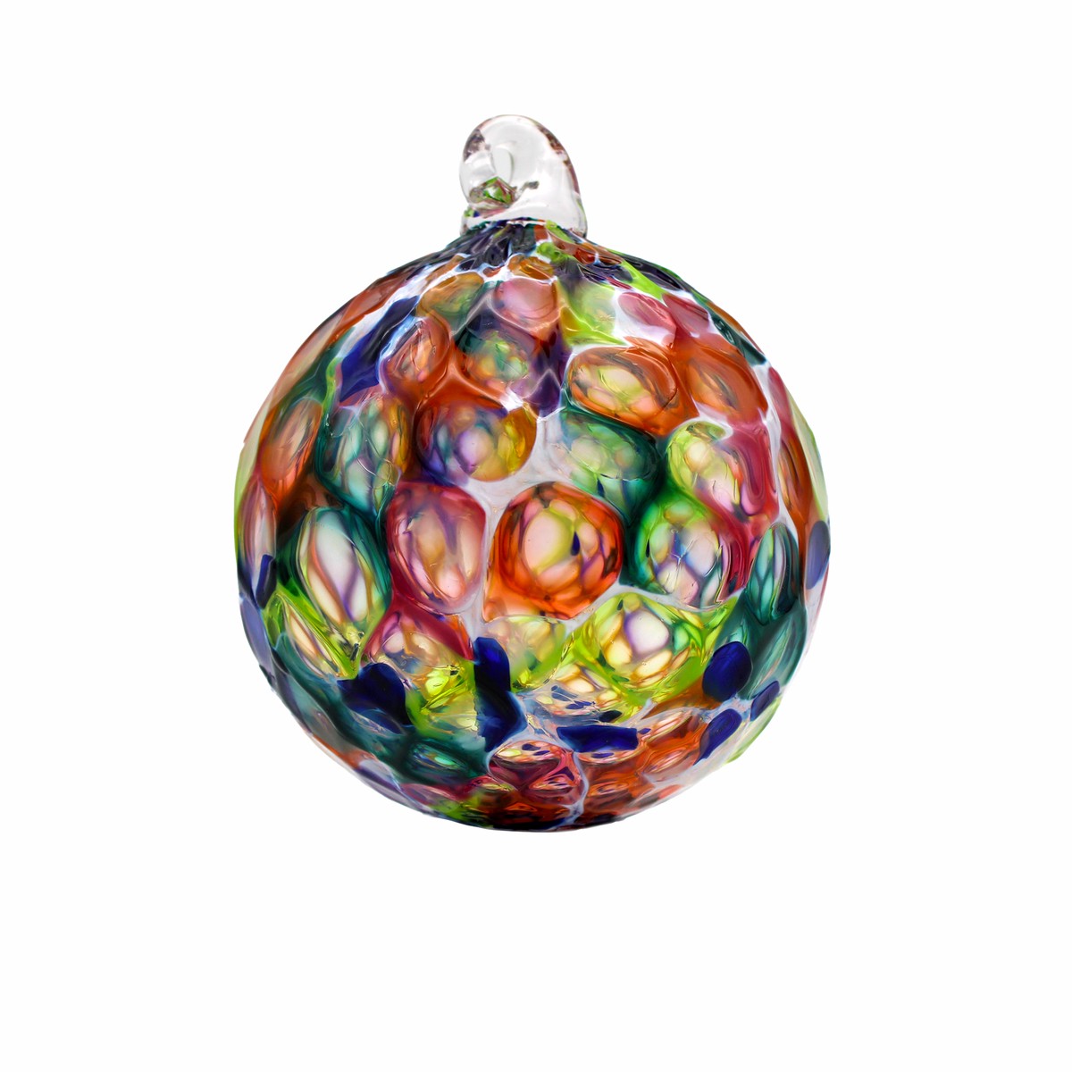 Glass Round Ornament: Rainbow Mix