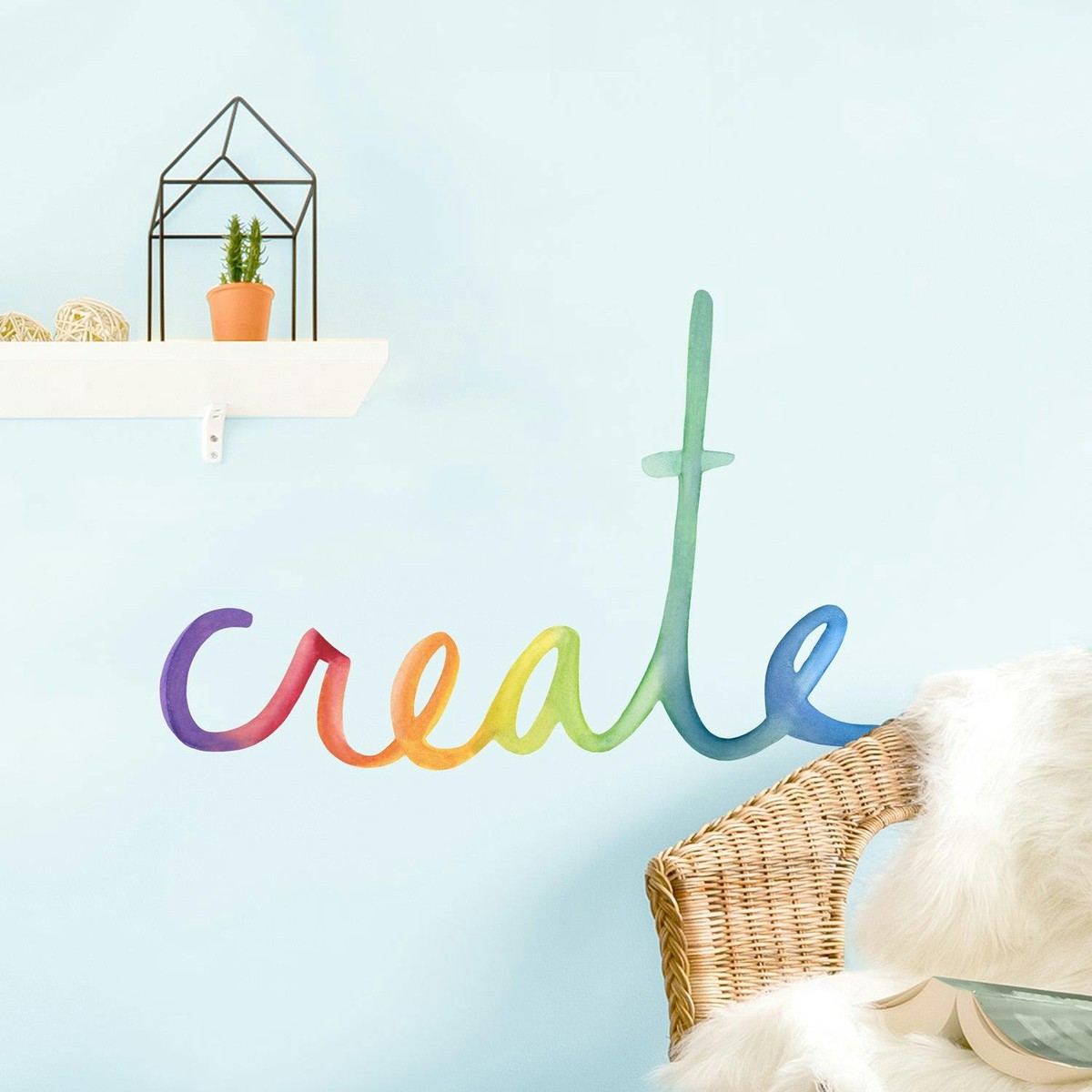 Watercolor Words  Create  Peel-and-Stick Wall Decals