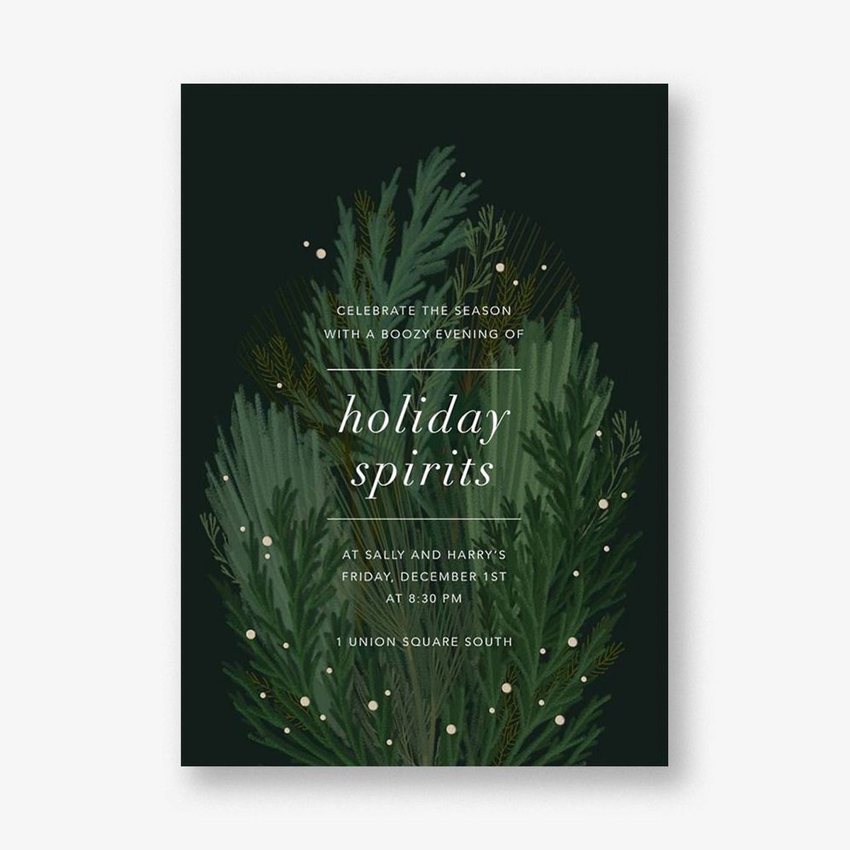 Wild Winter Bouquet Invitation
