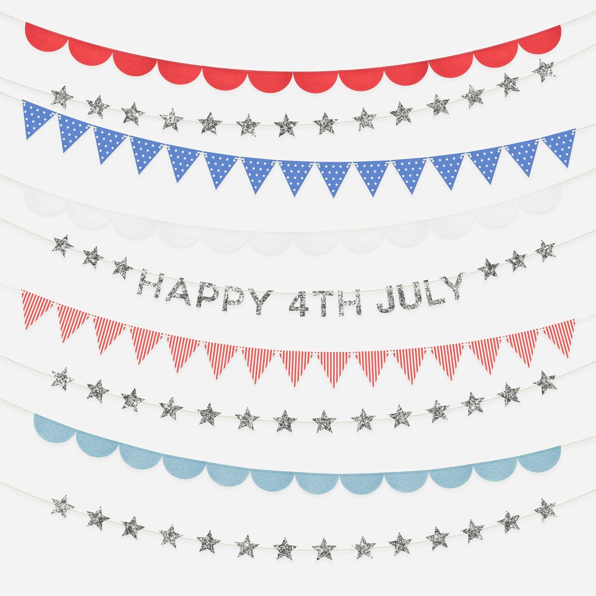 4th July Stars & Stripes Garland Set