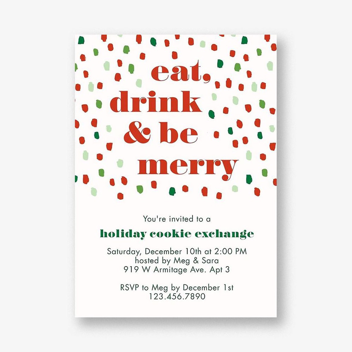 Holiday Flurry Party Invitation