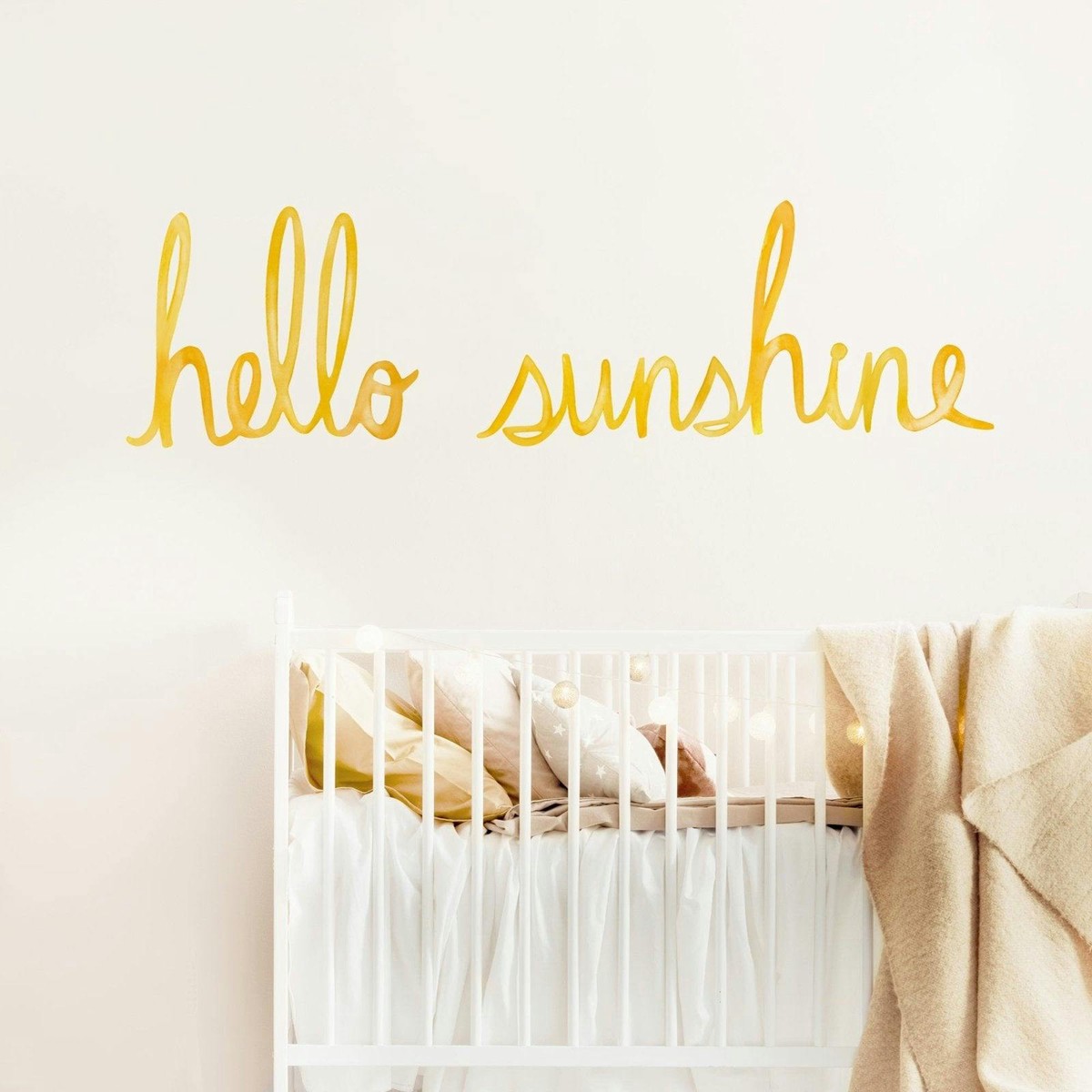 Watercolor Words  Hello Sunshine  Peel-and-Stick Wall Decals
