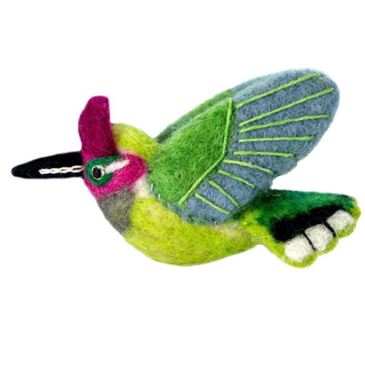 Handmade Wool Ornament: Anna’s Hummingbird