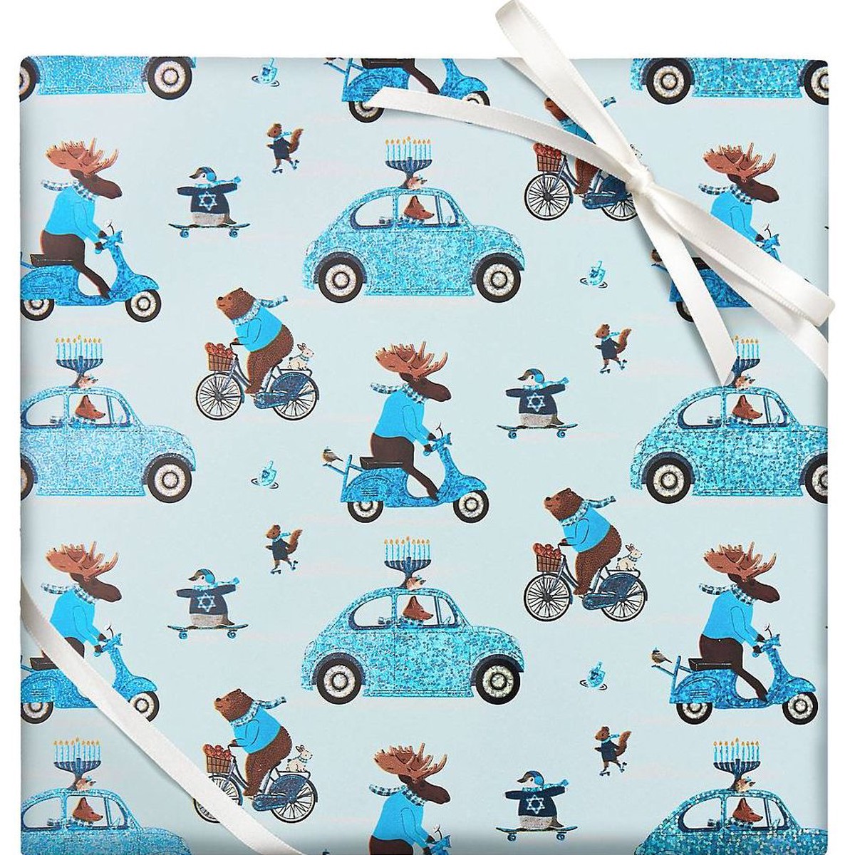Hanukkah Cruising Critters Continuous Roll Wrap 8′