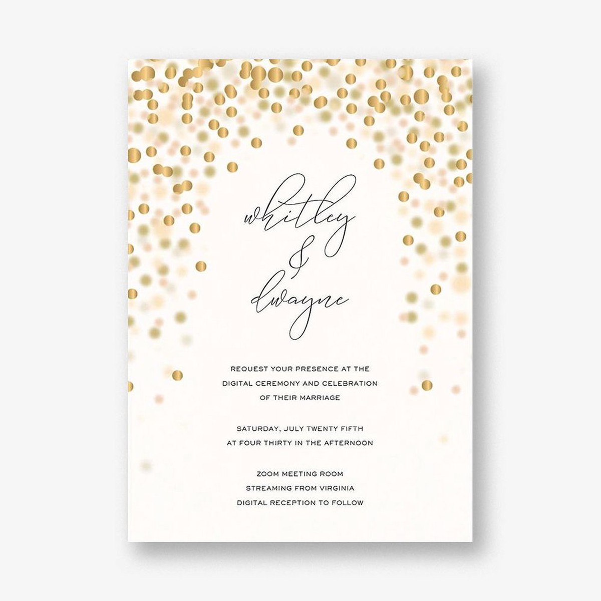 Sparkle Lights Pink Wedding Invitation