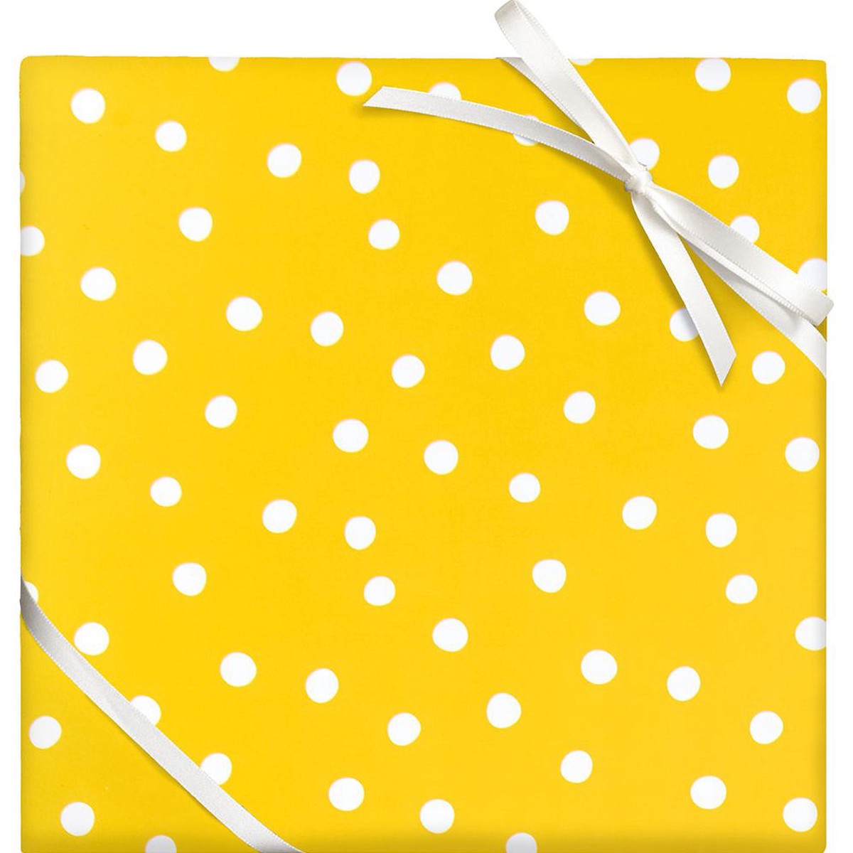 Yellow Polka Dots Flat Wrap
