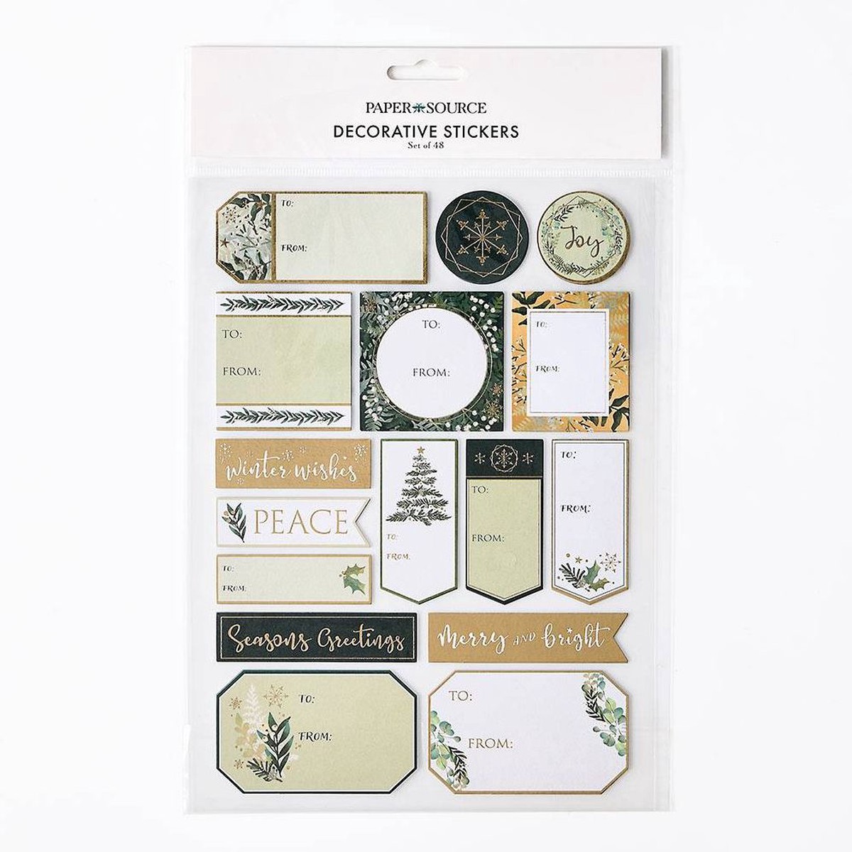 Elegant Greenery Gift Labels 48 pc