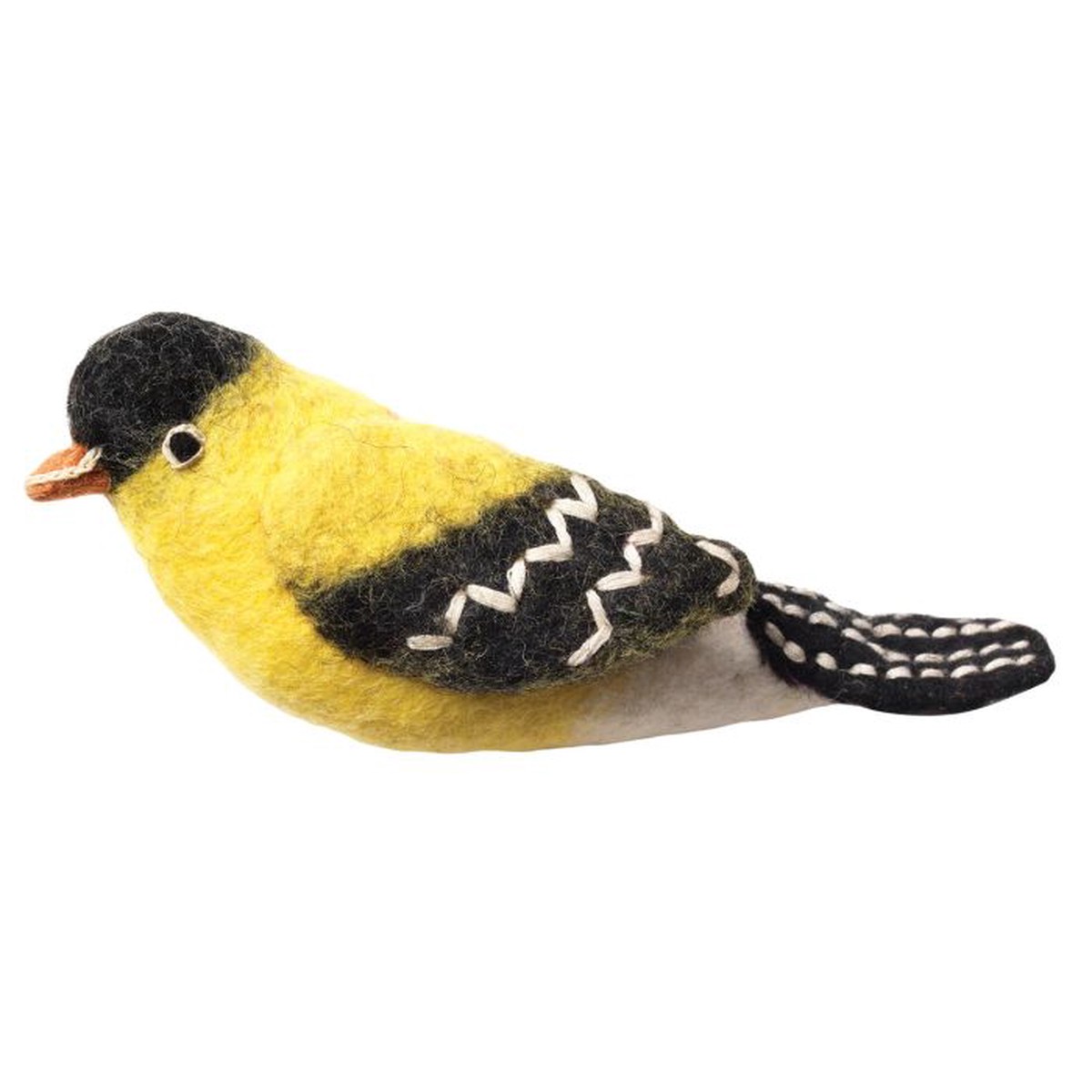 Handmade Wool Ornament: Goldfinch