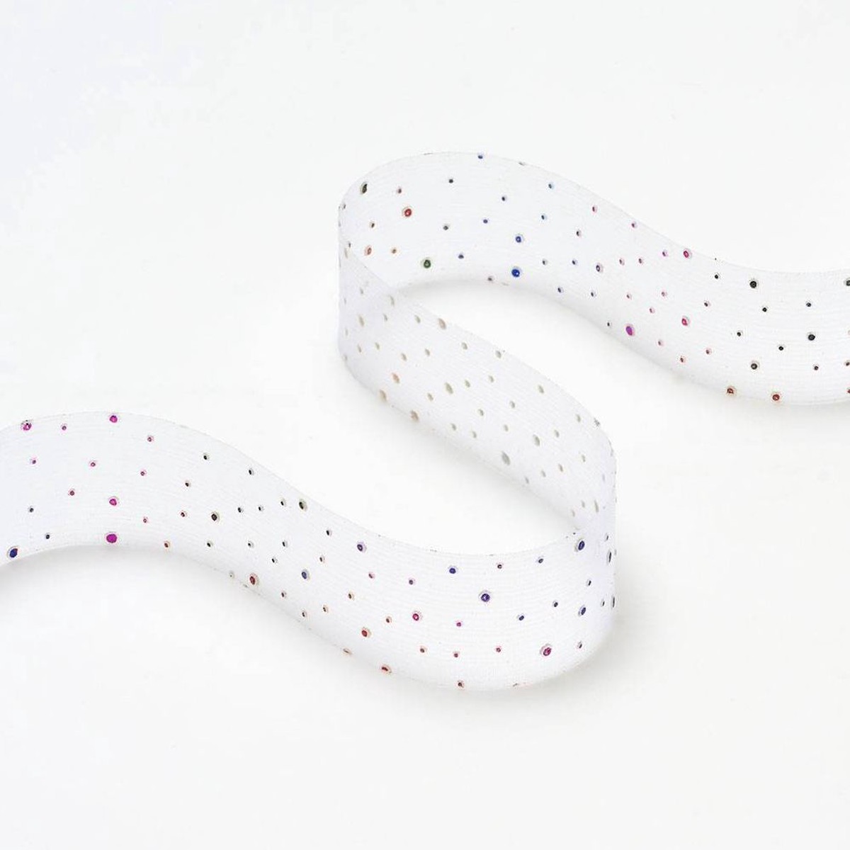 San Francisco Rainbow Dot Ribbon 1″, 10YD