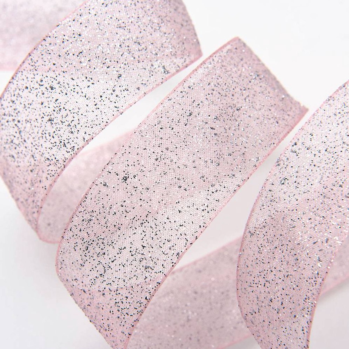 Brilliante Pink Glitter Ribbon 1″ 10 YD