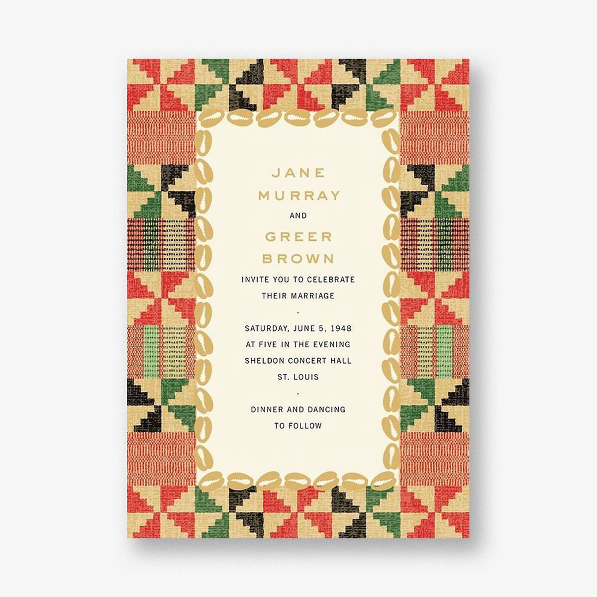 Cowrie Wedding Invitation