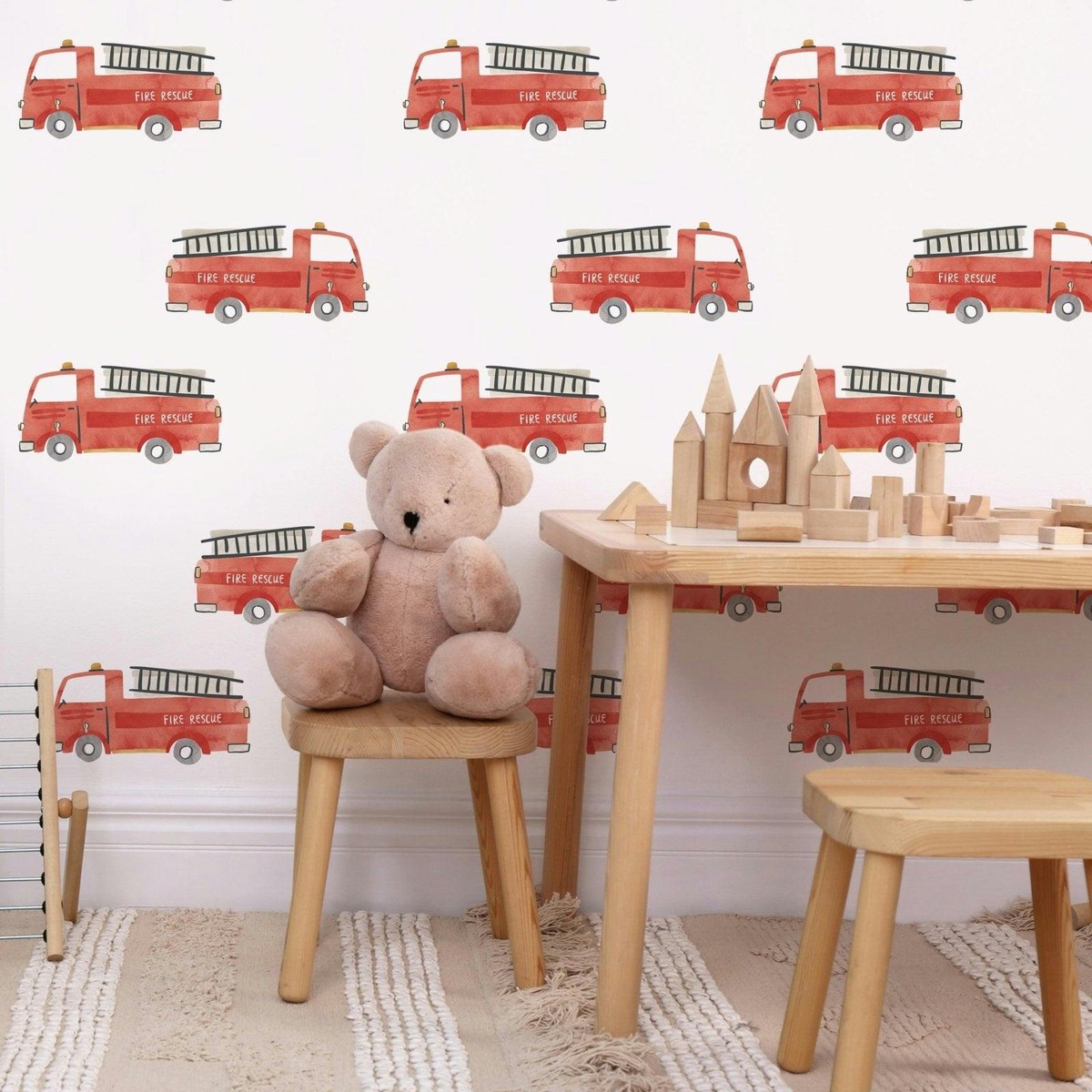 Fire Trucks  Peel-and-Stick Wall Decals