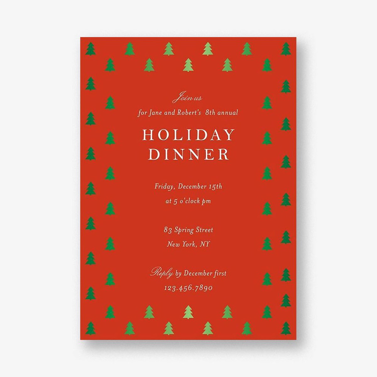 Border Trees Party Invitation