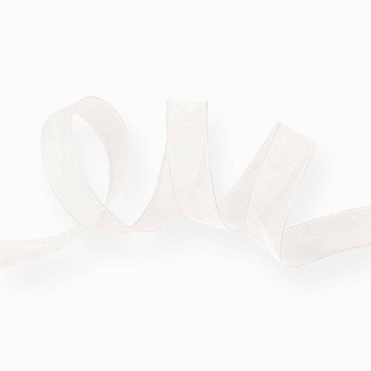 Cream Organdy Wired Ribbon 1″ 10 YD