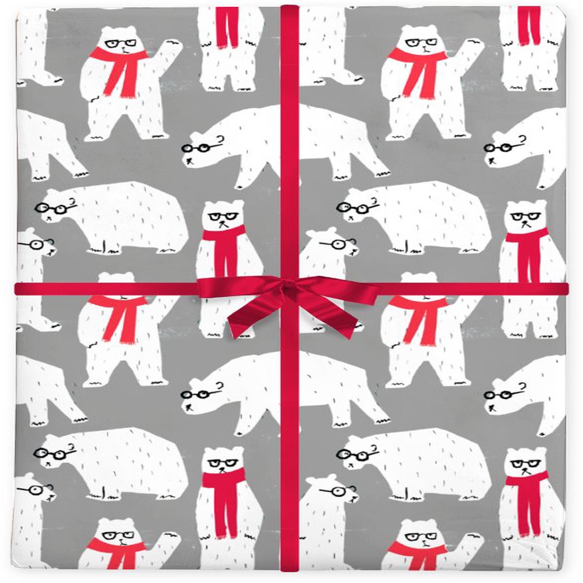 Polar Bears Flat Wrap