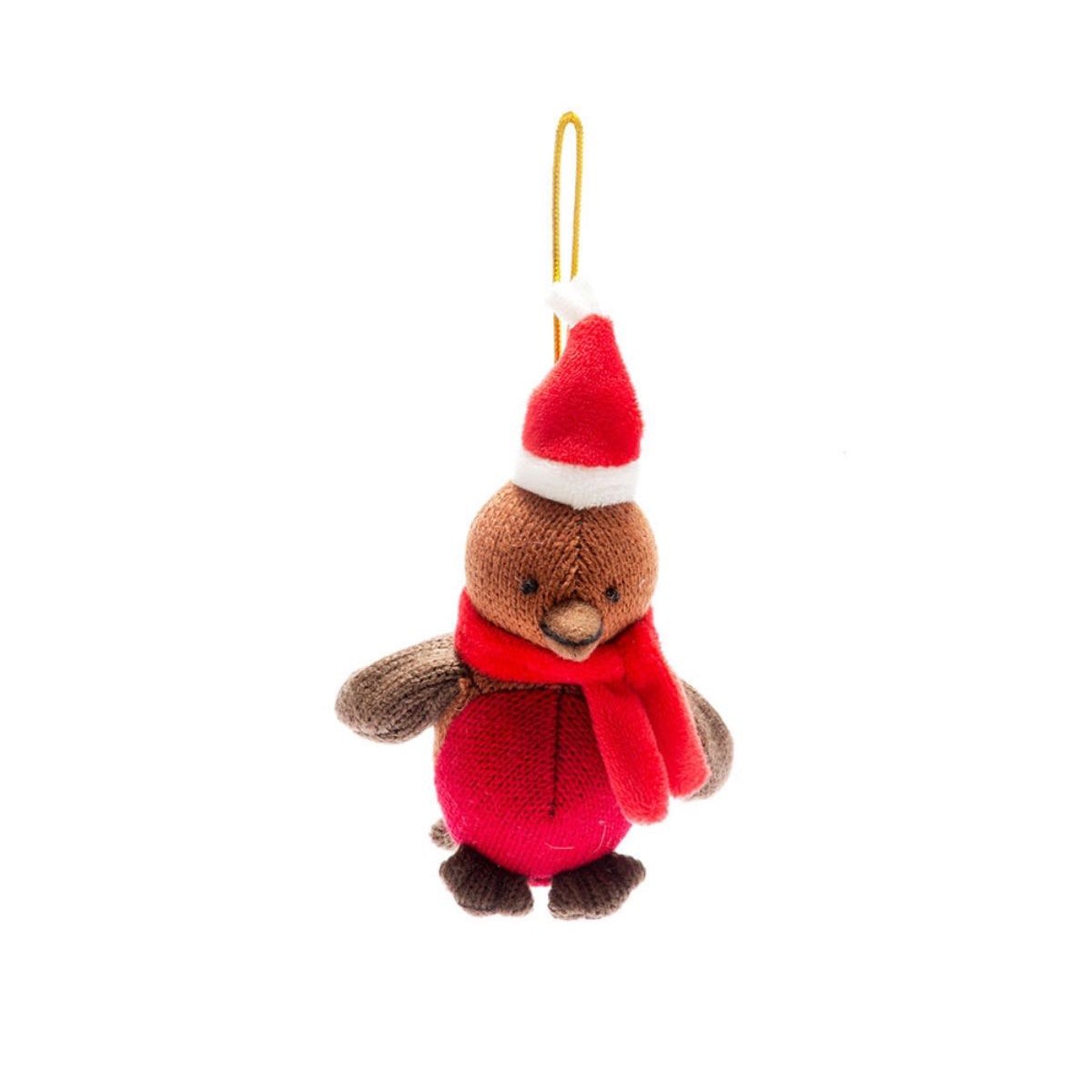 Knitted Ornament: Robin