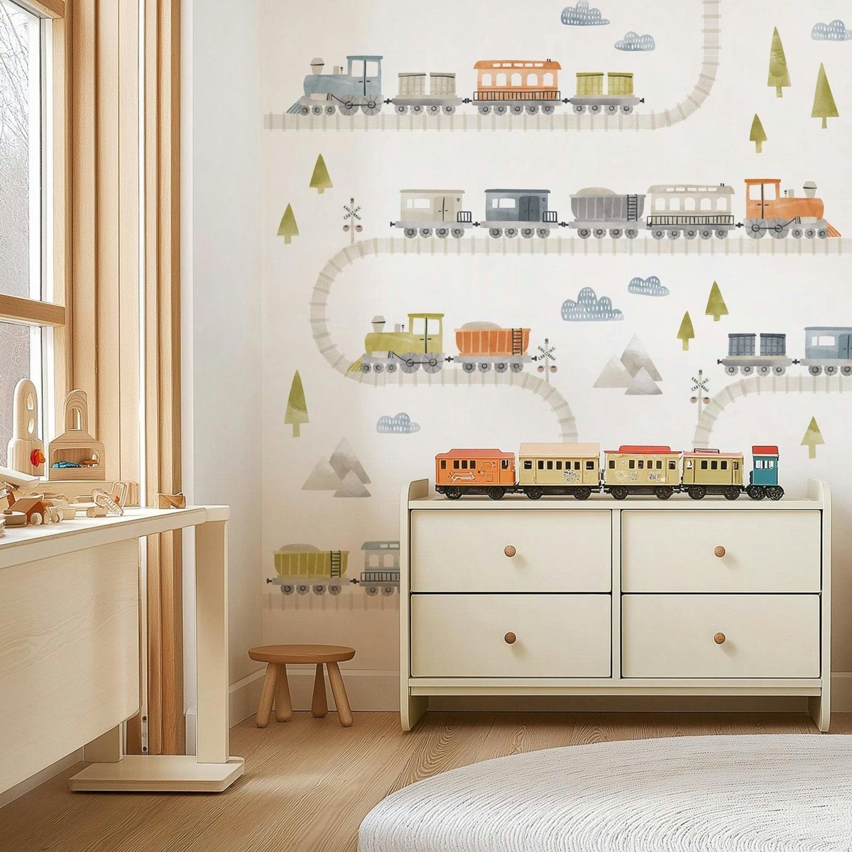 Train Kit Large  Peel-and-Stick Wall Decals