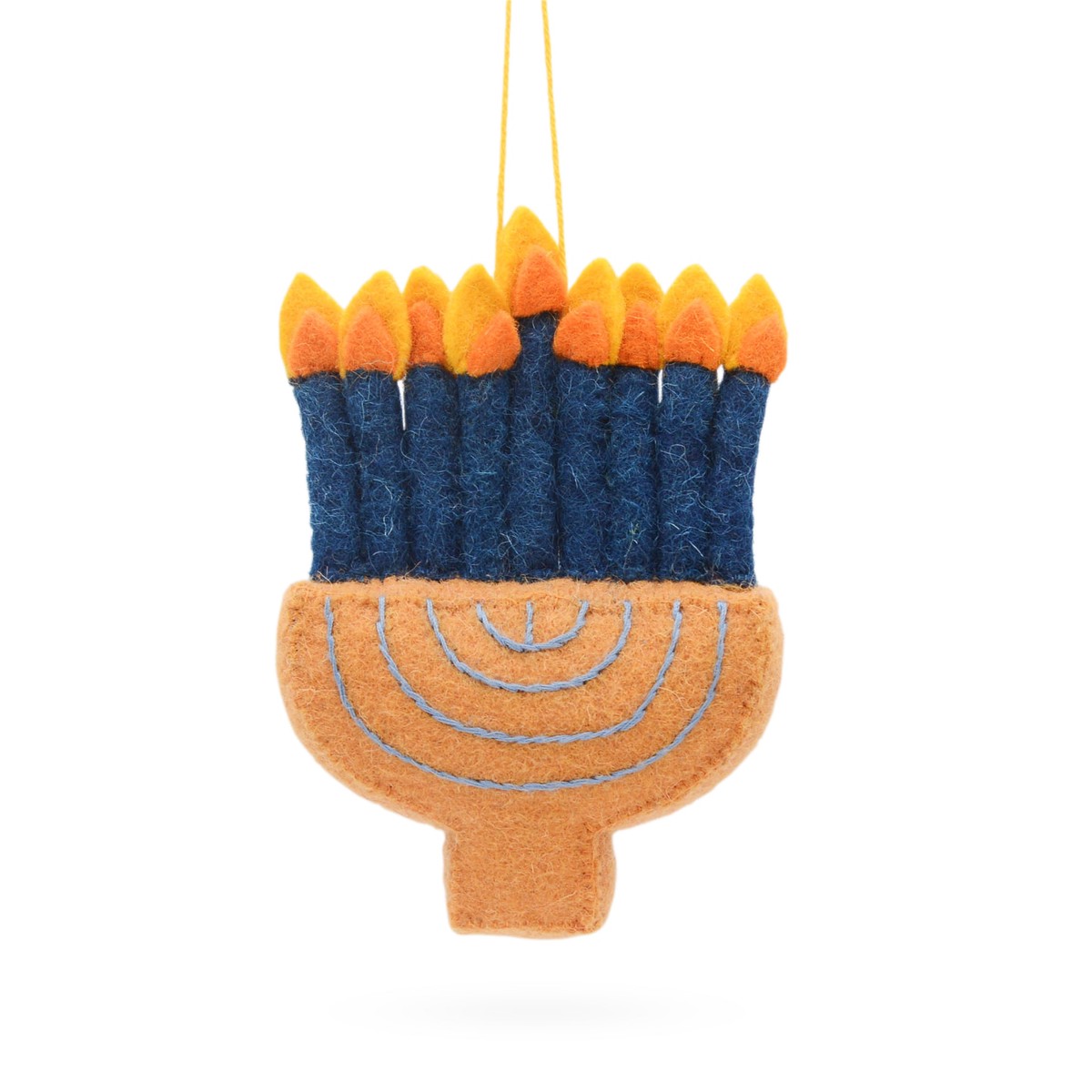 Felt Hanukkah Ornament – Felt Menorah