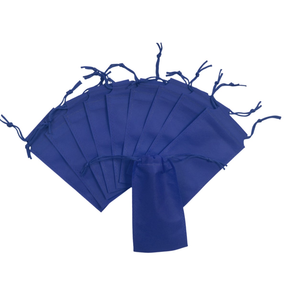 Pack of 25 Blue Coloured 43x34cm Non-Woven Drawstring Bags