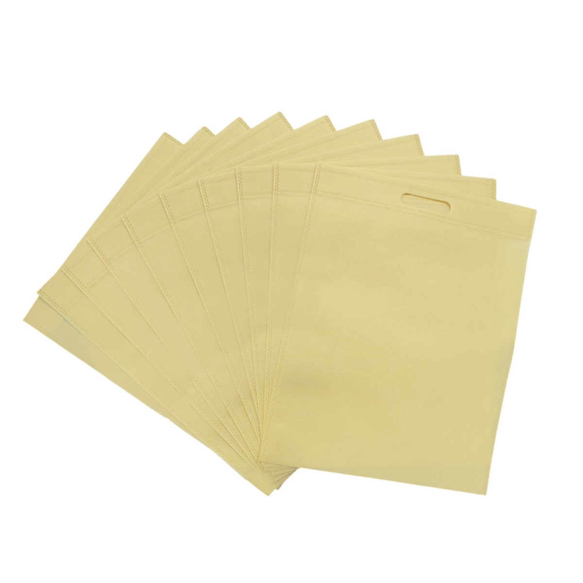 Pack of 25 Ivory Coloured 40x30cm Non-Woven Patch Handle Bags