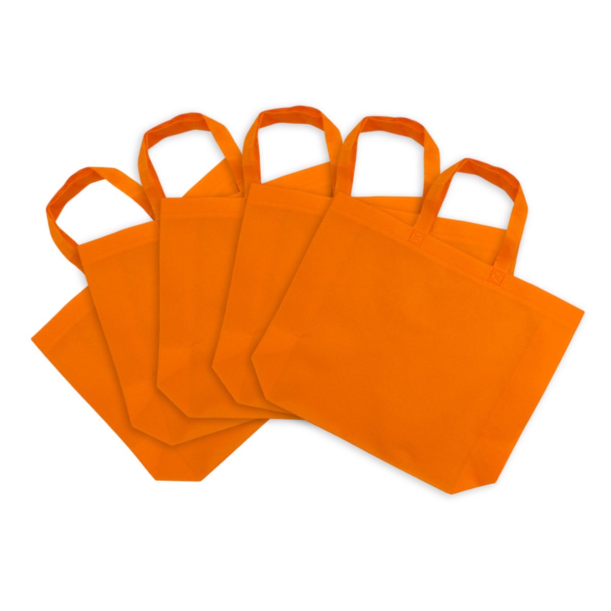 Pack of 25 Orange Coloured 45x35x12cm Non-Woven Bags with Handle