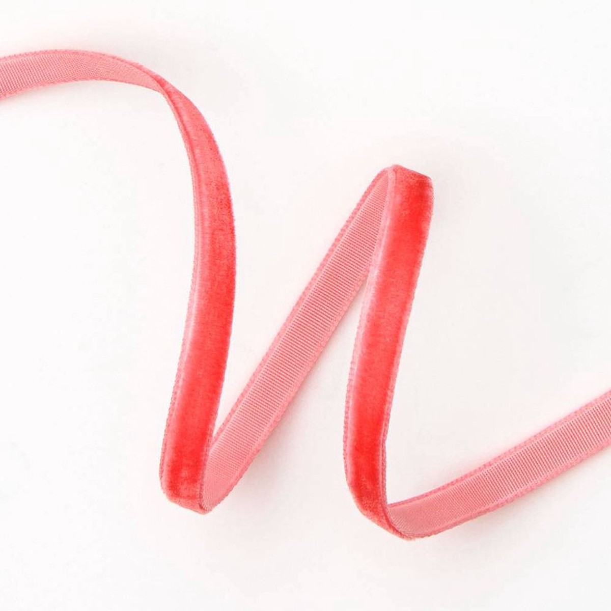 Pink Lemonade Velvet Ribbon 1/4″ 10 YD