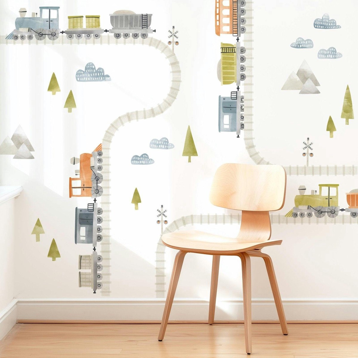 Train Kit  Small  Peel-and-Stick Wall Decals