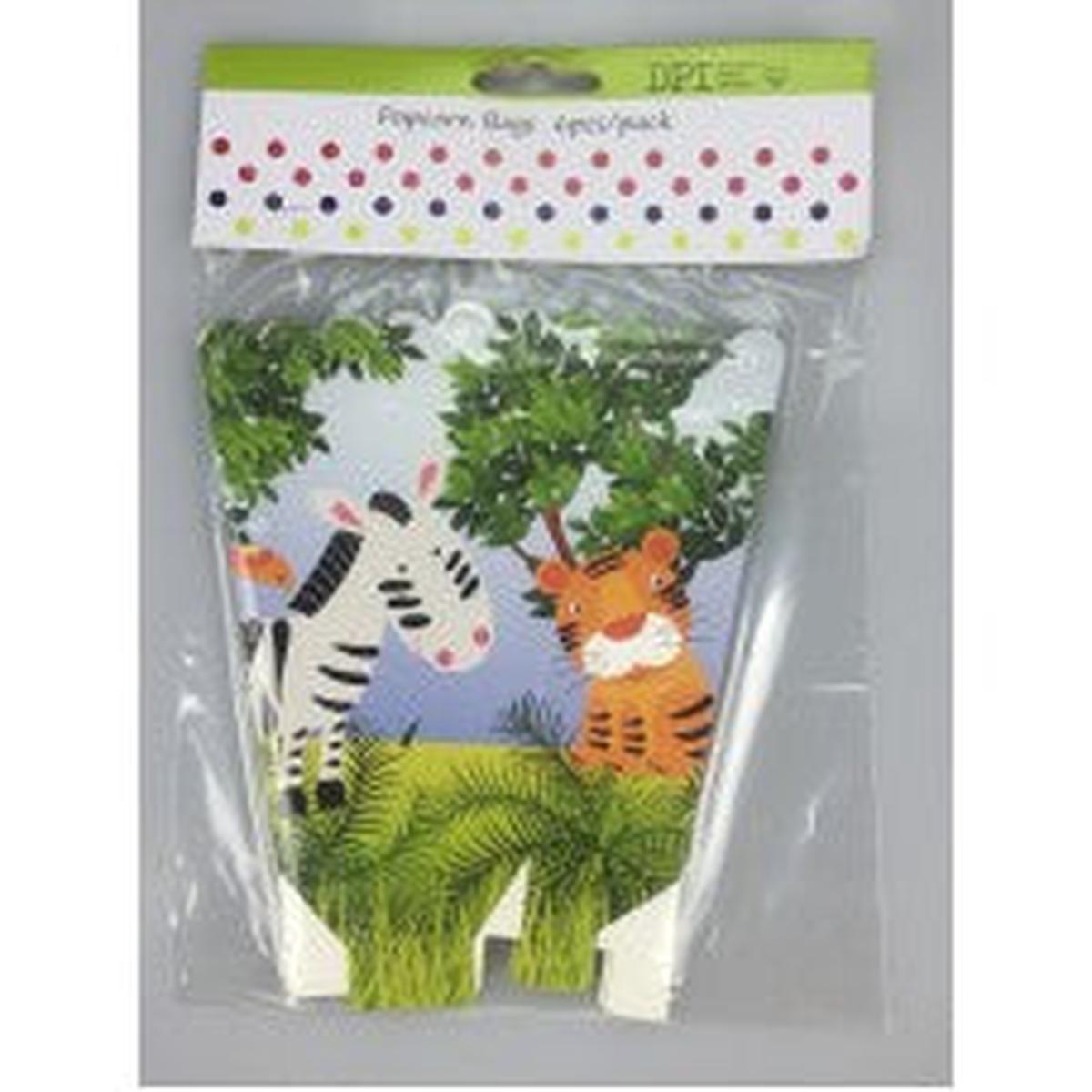 Jungle Popcorn Bags  6pcs