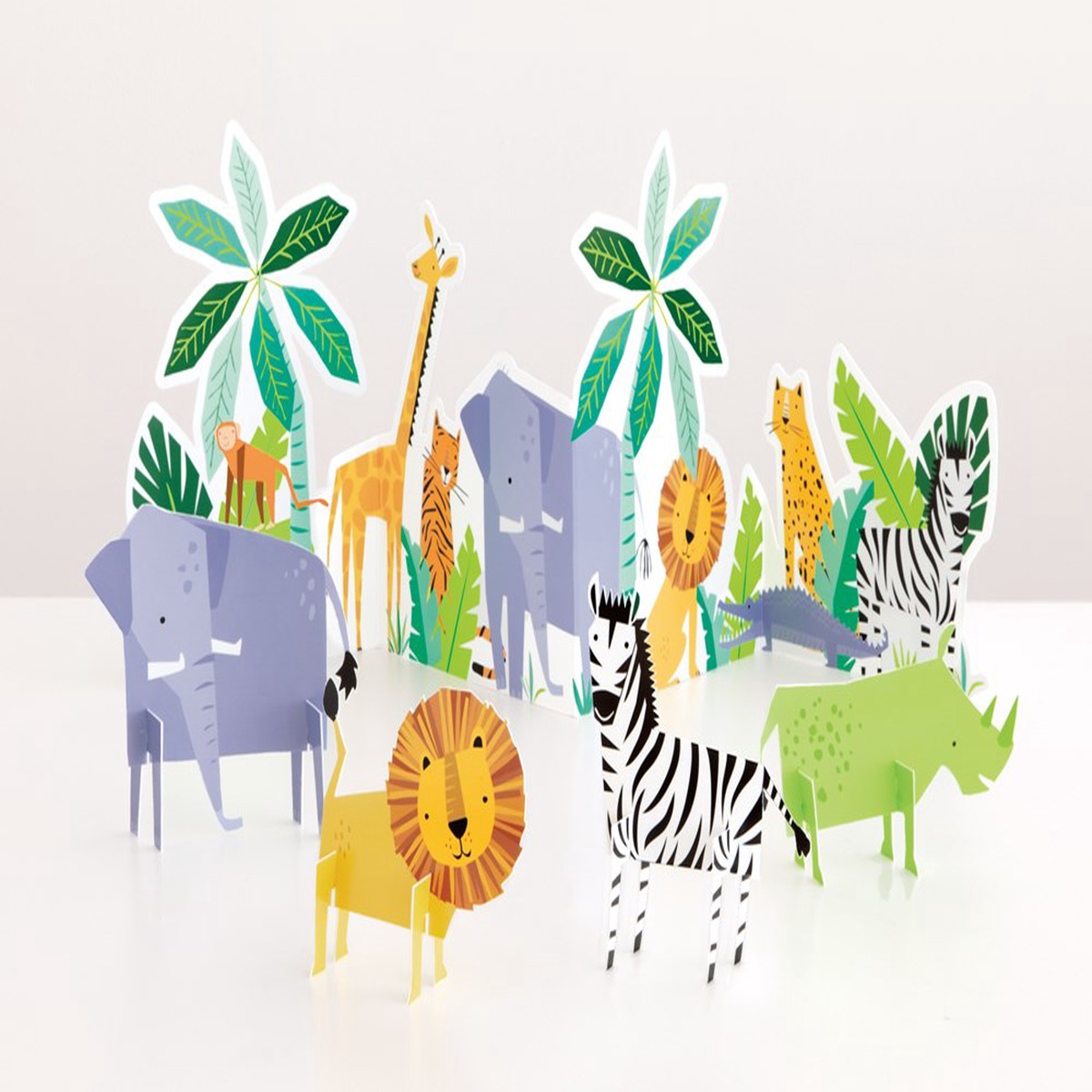 Animal Safari Table Decoration Kit 5pc