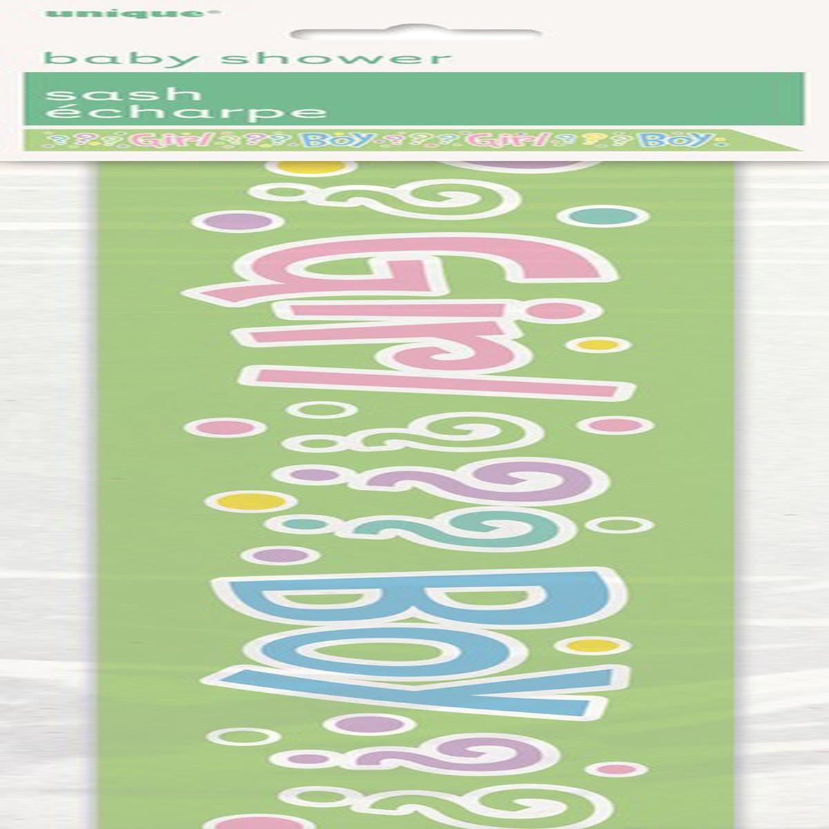 Baby Shower Girl Boy Reveal Polk Dot Sash
