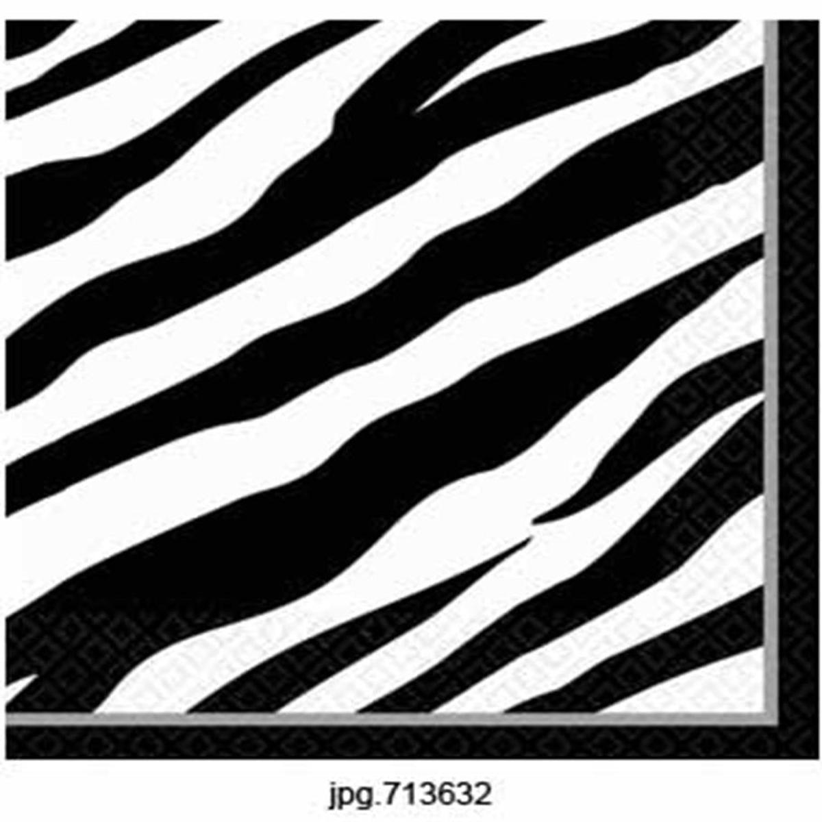 Zebra Napkin (L) 36ct