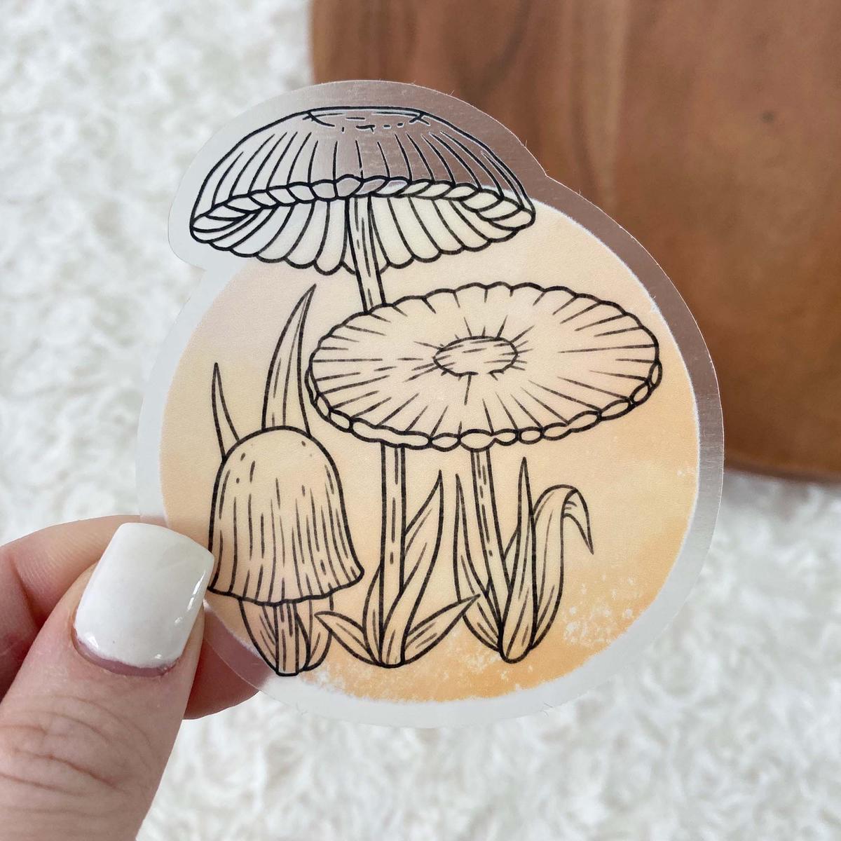 Agaricus Plicatilis Abstract - Clear Sticker