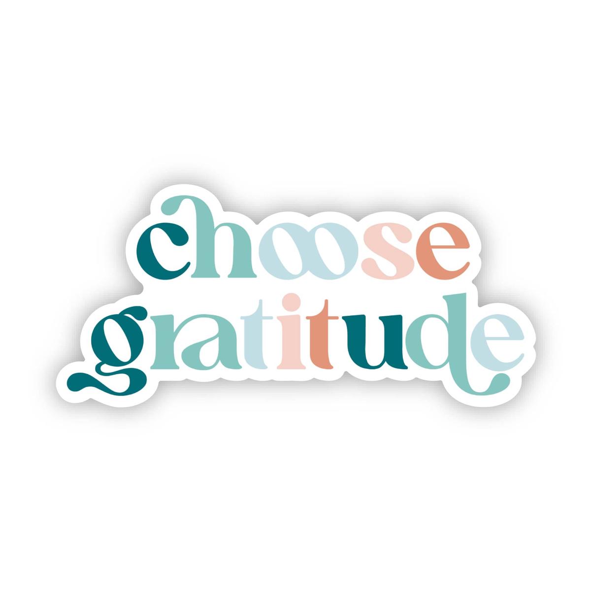 Choose Gratitude Text Sticker