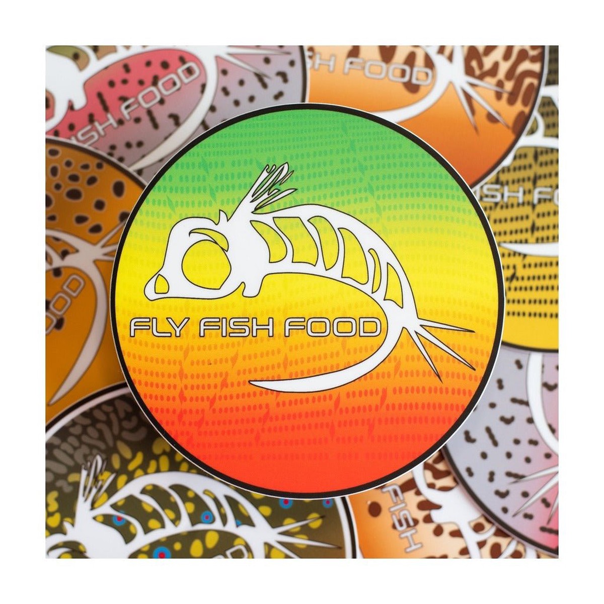 Fly Fish Food Sticker - Rasta Dorado (5")