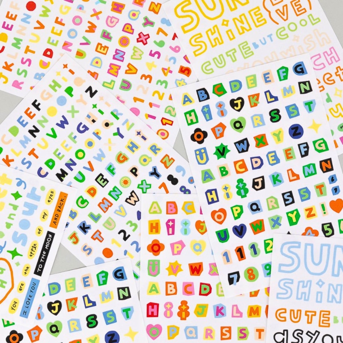 Livework Little Things Cutting Colour Typo Removable Sticker Pack